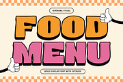 Food Menu - Bold Extrude Font, a Sans Serif Font by Nirmana Visual (Thumbnail 1 of 10)