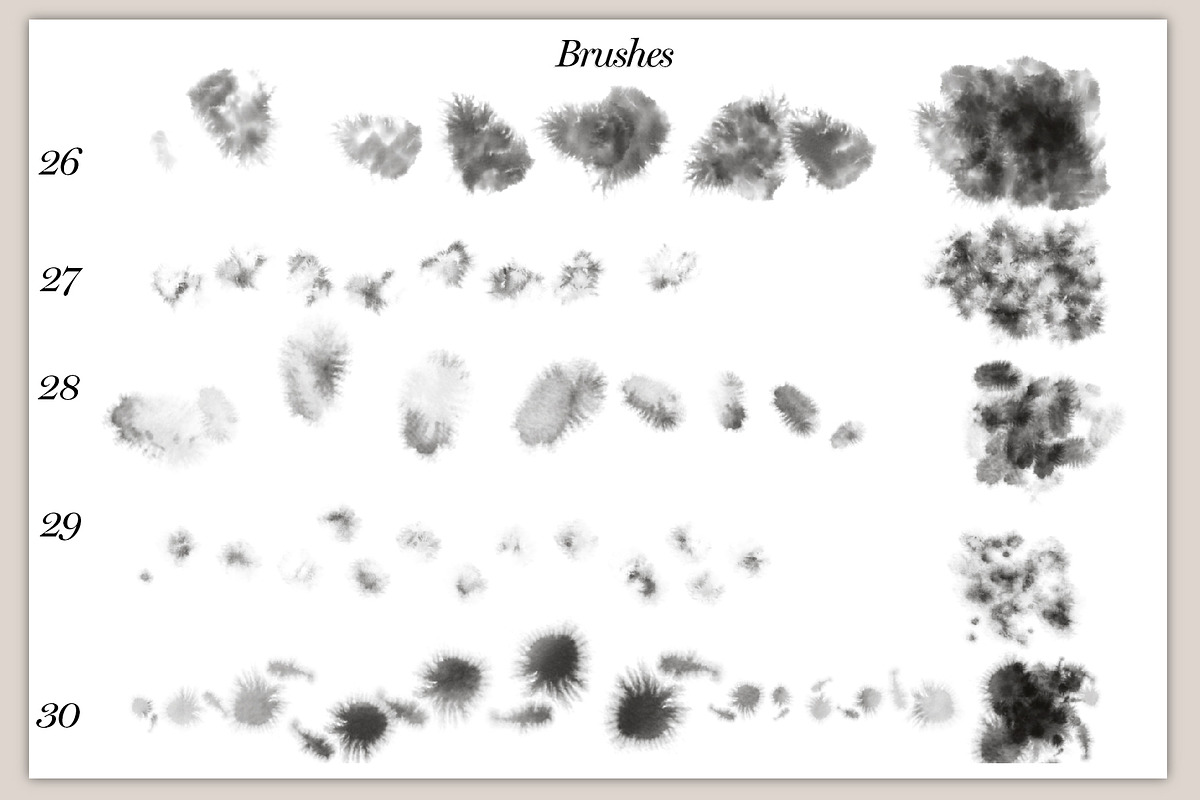40 Paint brushes for procreate, a Brushes & More by The_Brush_Shop (Photo 10 of 11)