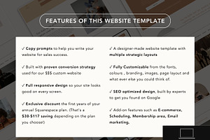 Squarespace 7.1 Template: Michelle