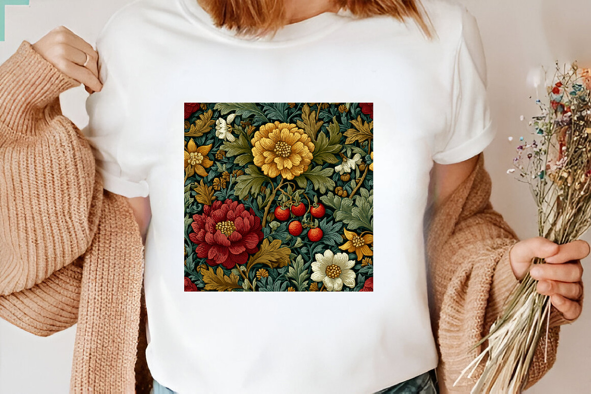 Vintage William Morris Style Floral, a Pattern Graphic by SVGArt (Photo 7 of 9)