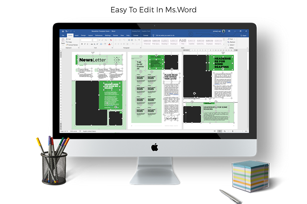 Newsletter Template, a Magazine Template by spidergraph (Photo 9 of 10)