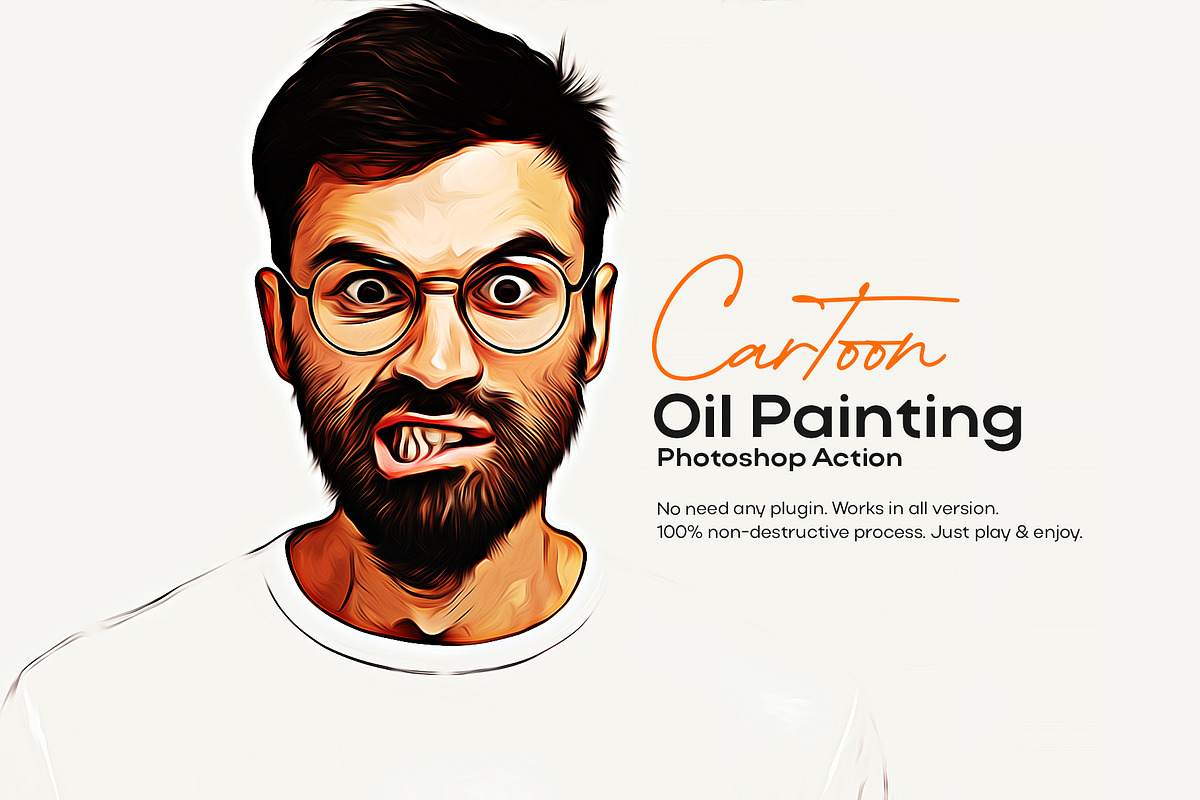 Cartoon Oil Painting, an Action Add-On by DesignCave (Photo 1 of 5)