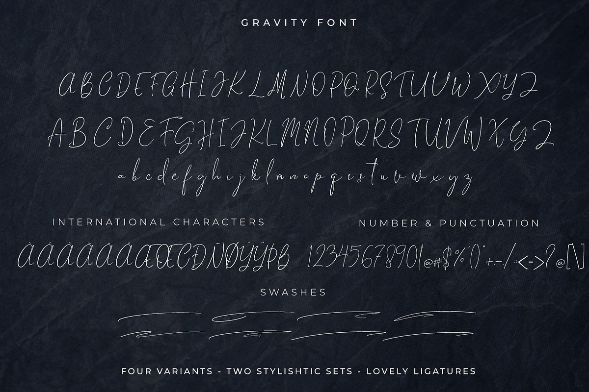 Gravity - Handwritten, a Script Font by din-studio.com (Photo 15 of 16)
