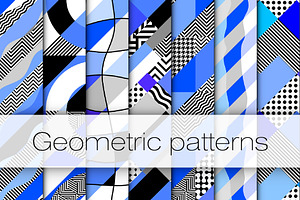 10 seamless geometric patterns, a Pattern Graphic by tkdesign