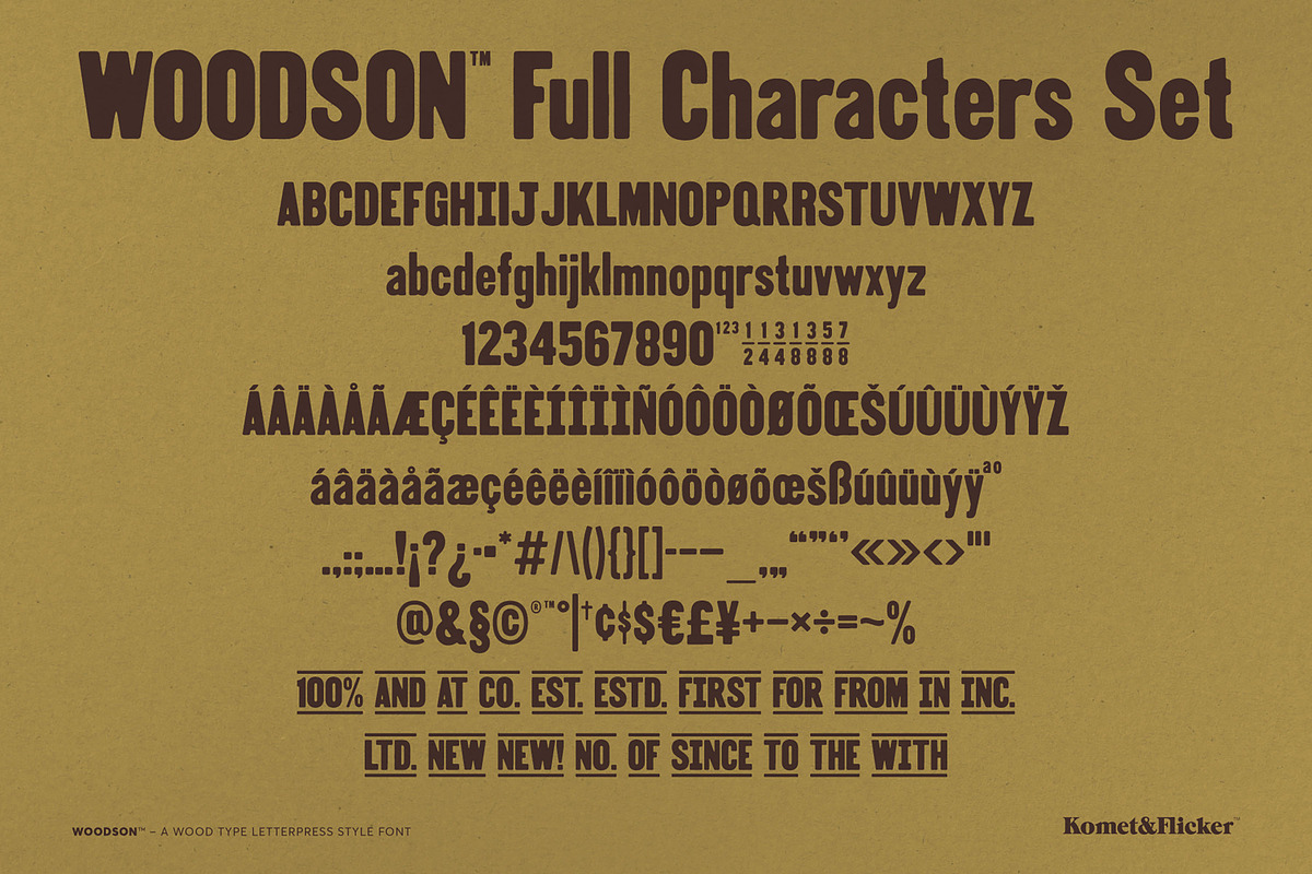 Woodson - A Wood Type Style Font, a Font by Komet & Flicker (Photo 15 of 15)