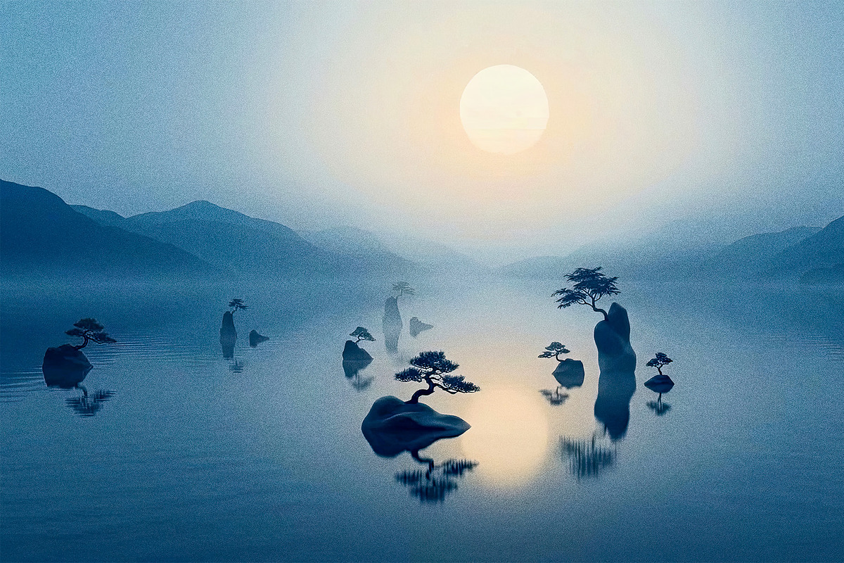 Serene Landscape Digital Art, a Seasonal Illustration by StockVerse Creative (Photo 2 of 4)