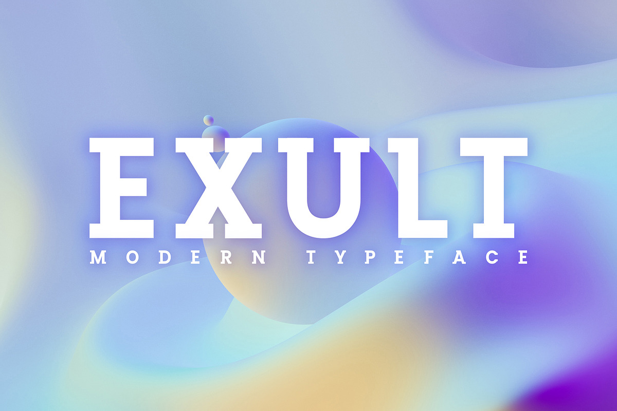 Exult Modern Typeface, a Slab Serif Font by ORCA Creative Store (Photo 1 of 5)