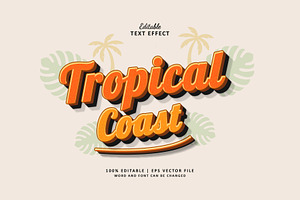 Text Effect Tropical Coast