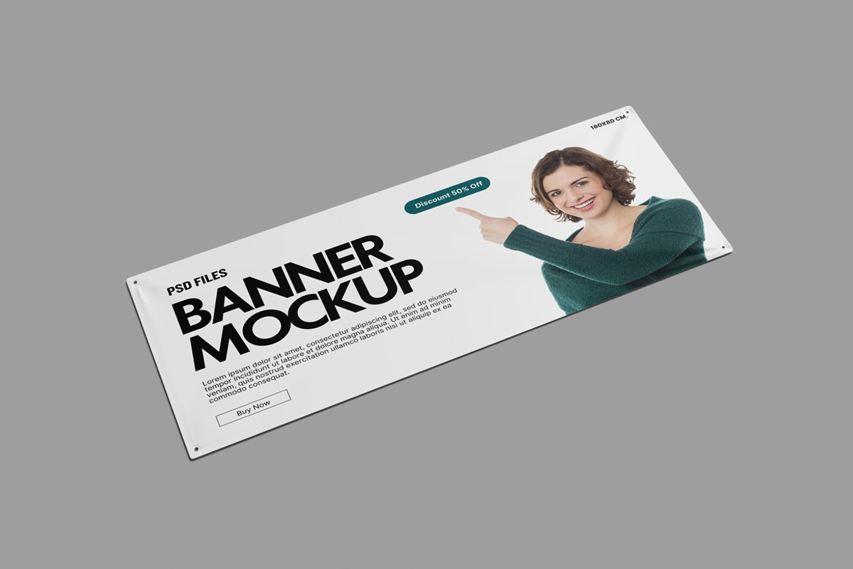 Realistic Banner Mockup, an Advertising Mockup by GraphicWindow (Photo 6 of 6)