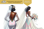Bride watercolor Wedding from back, a Person Illustration by VM PARTYS  BY TAIRUMA (Thumbnail 6 of 11)