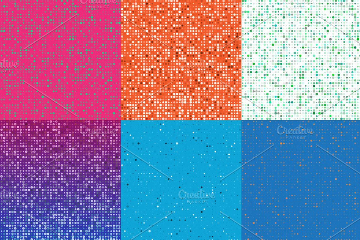 Vector Dots Pattern Backgrounds preview 3