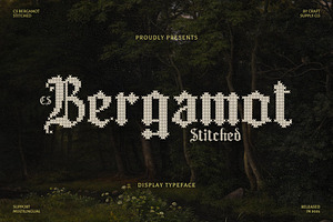 CS Bergamot Stitched, a Blackletter Font by Craft Supply Co.