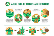 Tea Geometric Mosaic Design Set, a Food Illustration by Lettering_Logo (Thumbnail 6 of 7)