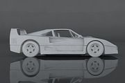 Ferrari F40, a Cars & Vehicle 3D Model by valtriiu (Thumbnail 10 of 12)