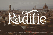 Radifie - Classic Serif Font, a Serif Font by Rishsketch (Thumbnail 1 of 13)