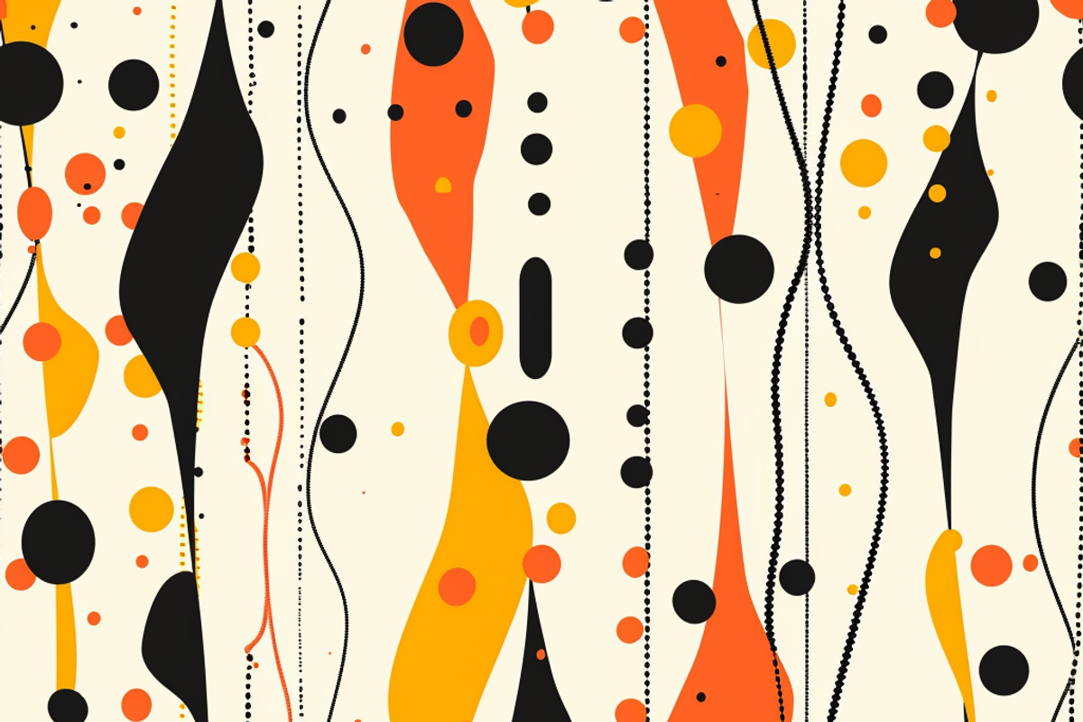 Orange & Yellow Dot Lines, a Pattern Graphic by Printable Treasure (Photo 3 of 4)