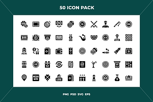Casino icons, an Icon by Wencory