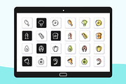Food Line Icons / Healthy eating, an Outline Icon by Irina Avdeeva (Thumbnail 4 of 4)