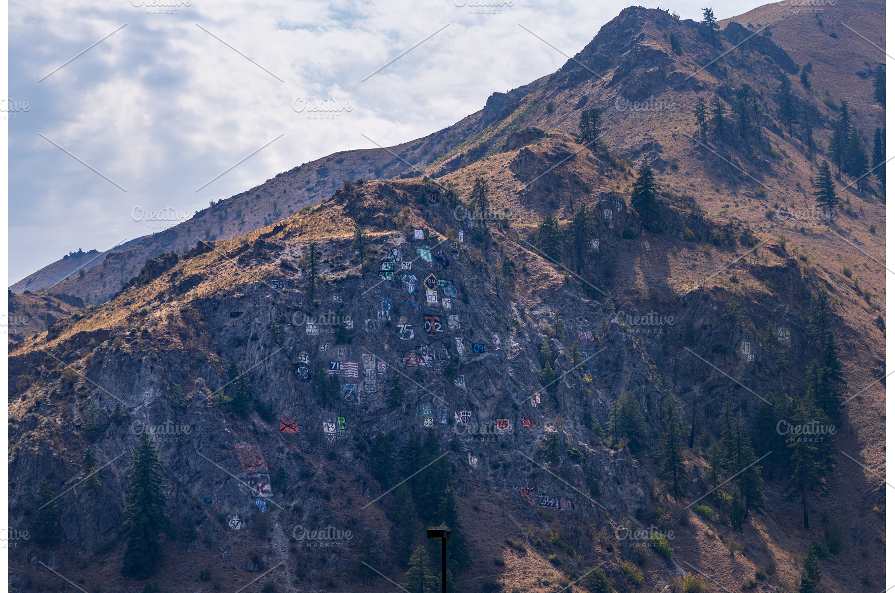 Numeral Mountain has paintings for, a Nature Photo by Backyard Stock