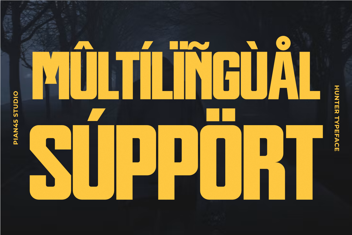 Hunter - Futuristic Sans Display, a Sans Serif Font by Pian45 Studio (Photo 7 of 8)