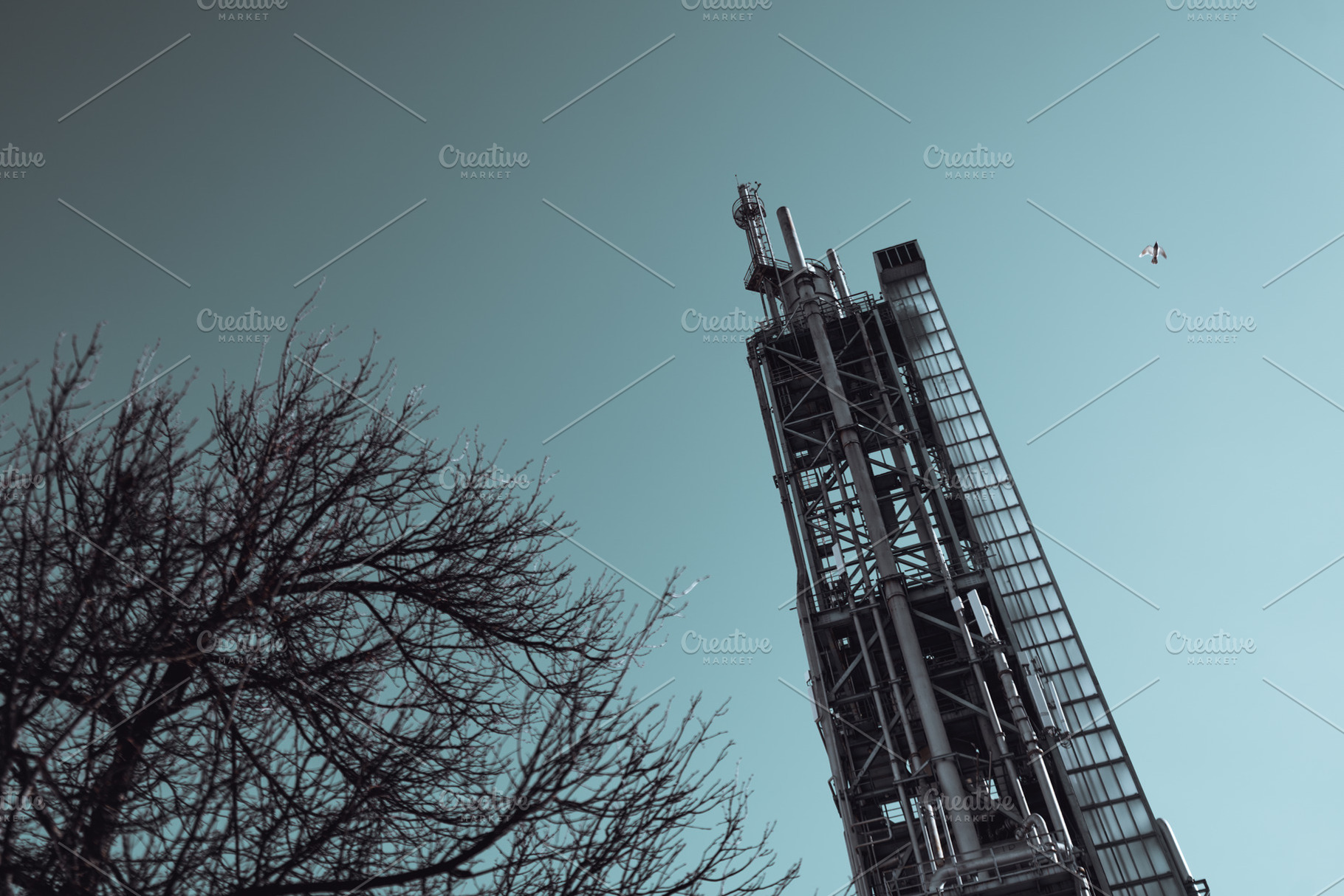 Industry versus nature minimalism, an Industrial Photo by SkyNext