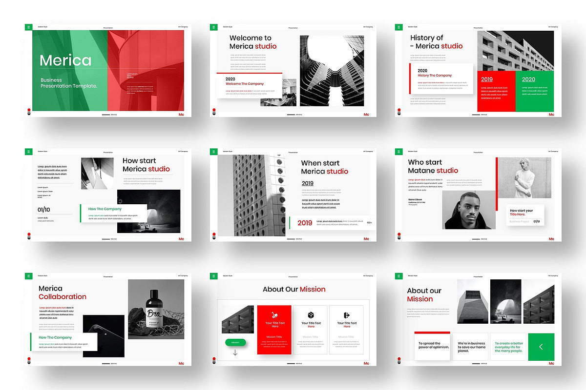 Merica - Business Google Slide, a Presentation Template by Dens Creative Studio (Photo 2 of 6)
