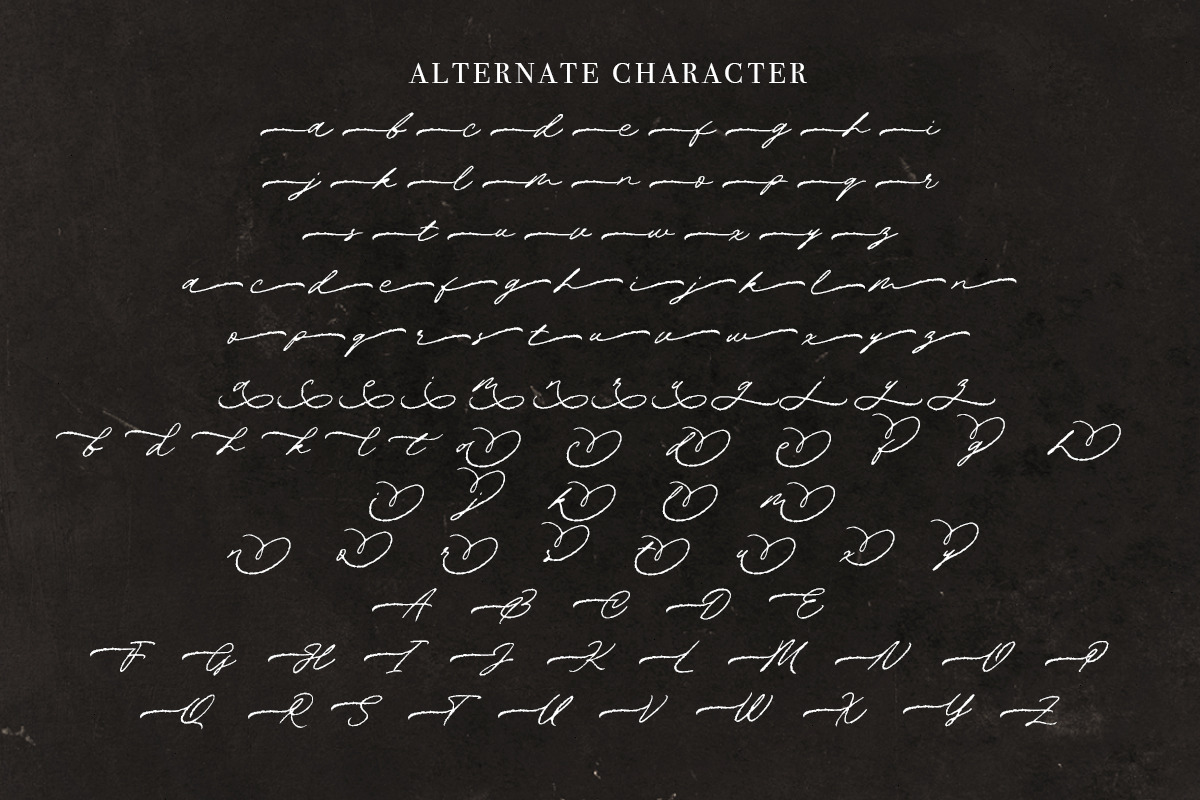 Darkling - Wedding Rough Script, a Script Font by Bale Type (Photo 10 of 11)