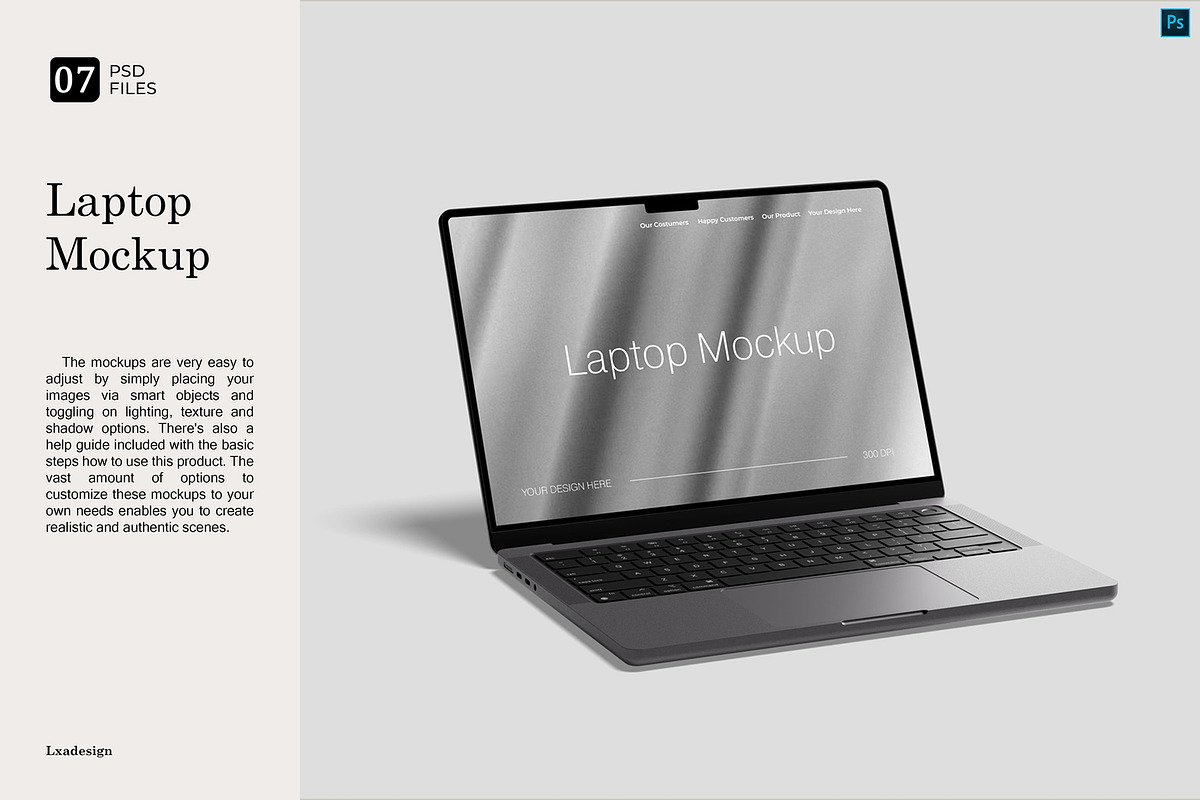 Laptop Mockup, a Mac Mockup by Lxadesign (Photo 1 of 9)