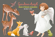 Guardain Angel and animals clipart, an Animal Illustration by Magic Story Studio (Thumbnail 2 of 2)