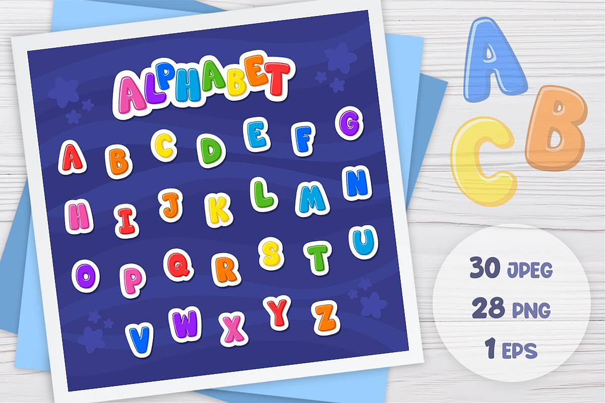 Kids Alphabet and Numbers, an Object Graphic by LartGraphics (Photo 3 of 18)