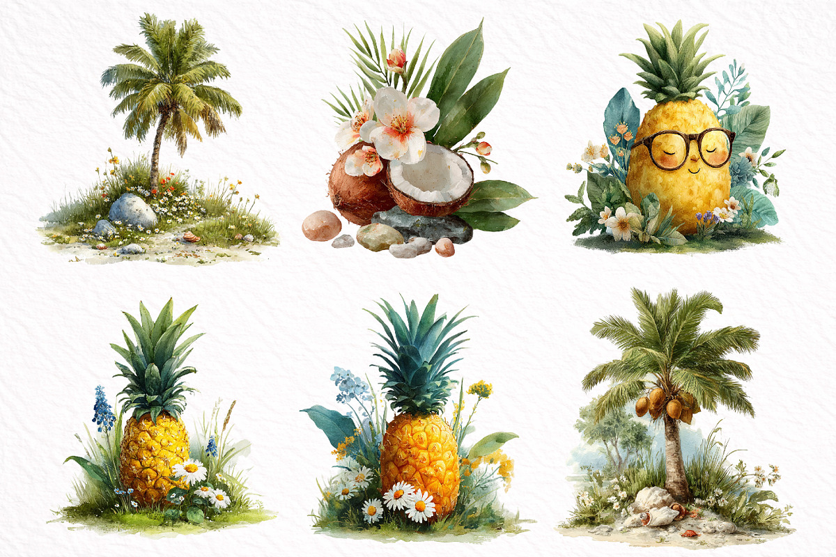 Whimsical Summer Clipart Bundle, an Illustration by DreamArtGraphic (Photo 8 of 8)