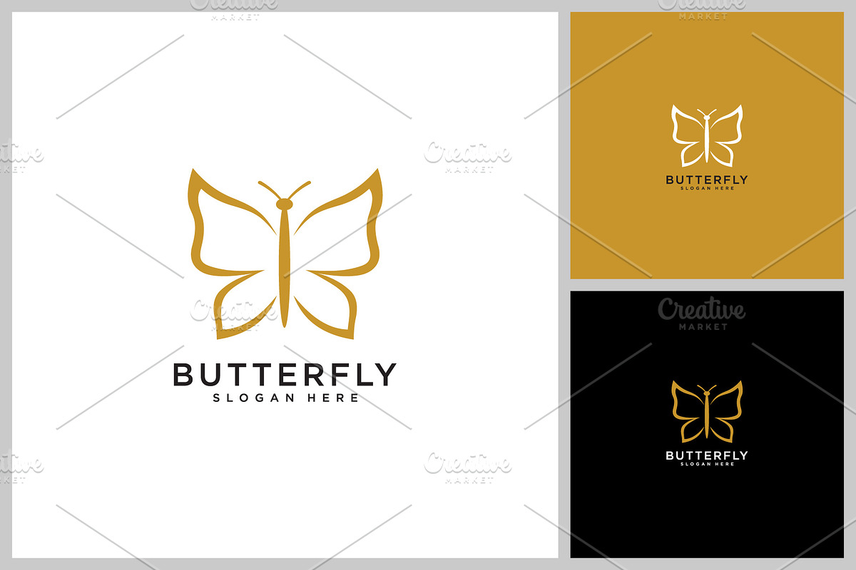 butterfly animal logo design vector, a Branding & Logo Template by quadrazo
