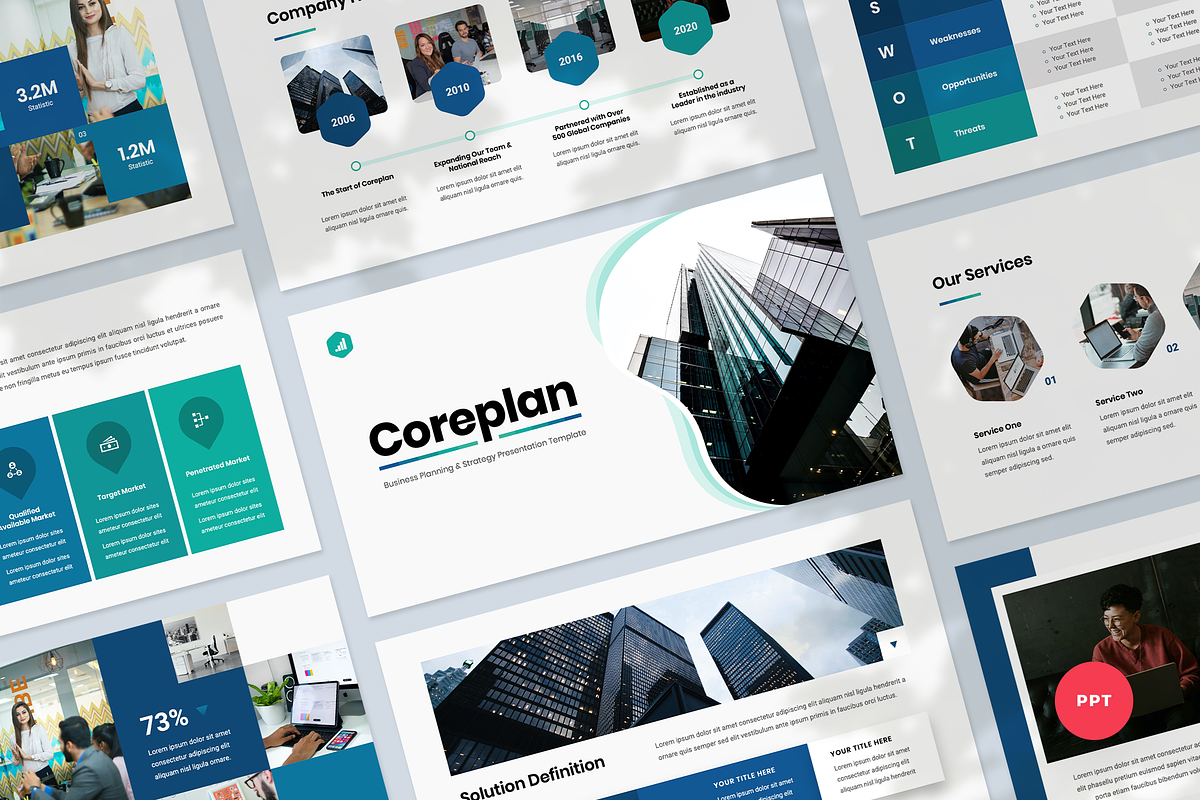Business Plan Presentation Template, a Presentation Template by Flat Icons (Photo 1 of 6)