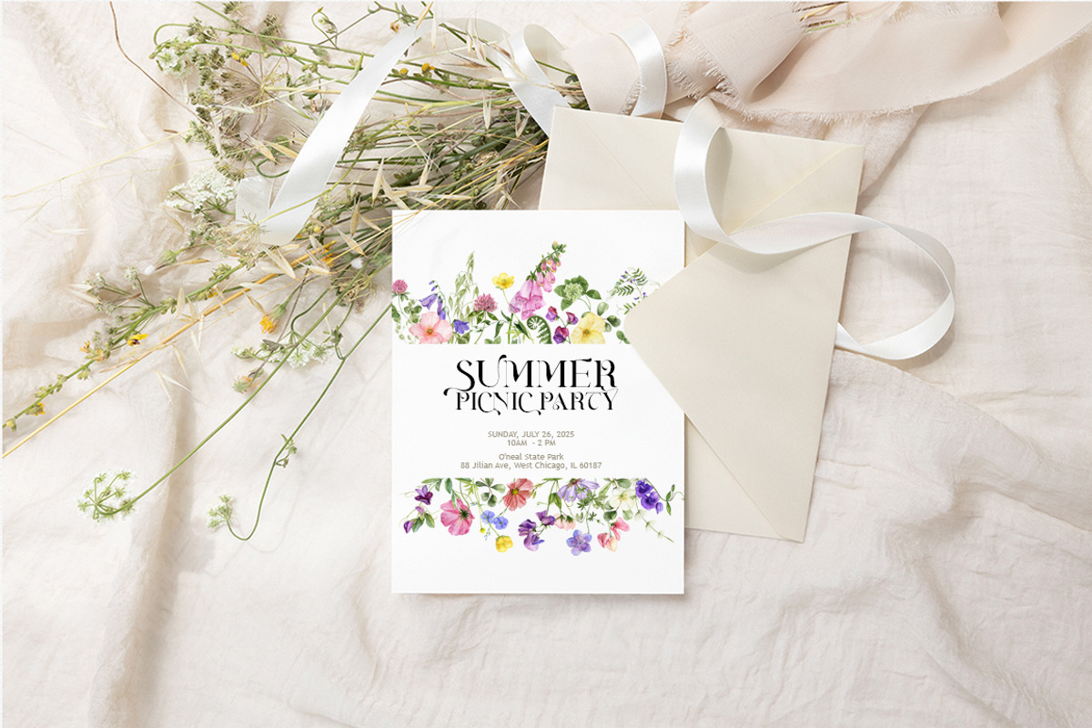 Wildflower watercolor floral clipart, a Decorative Illustration by ReachDreams (Photo 7 of 10)
