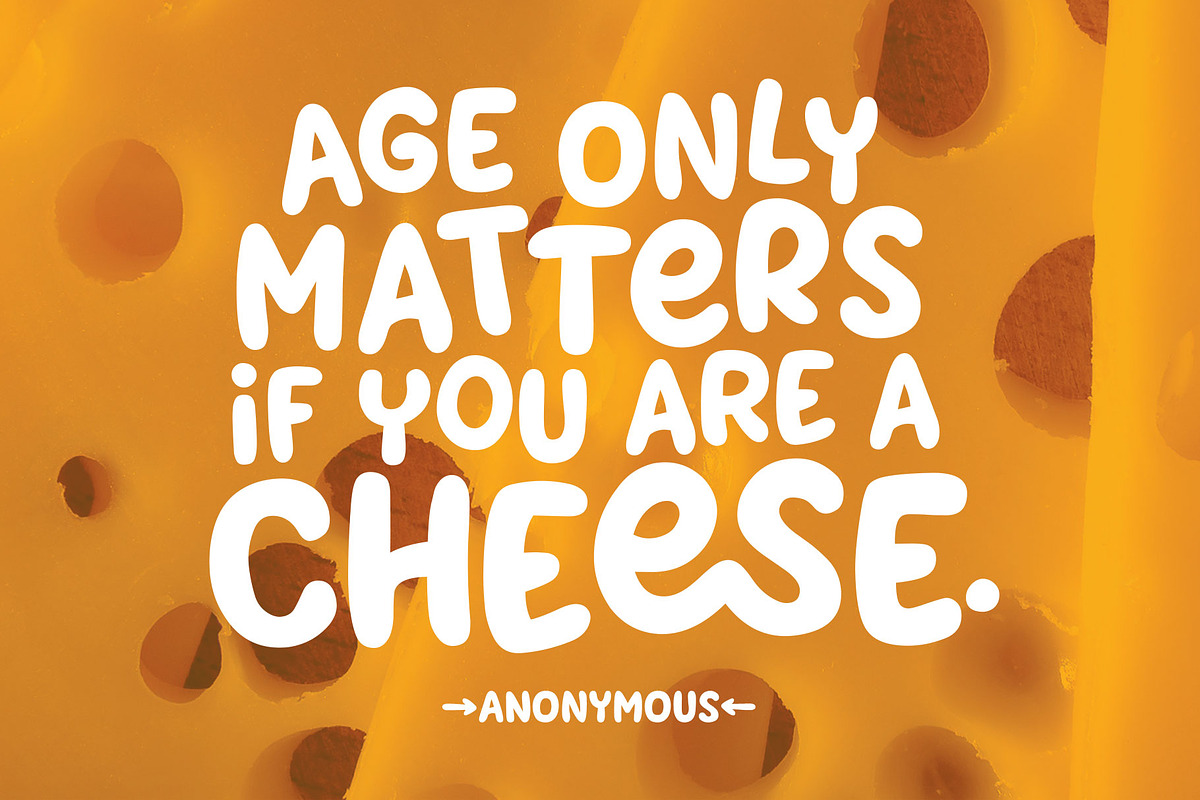 Cheesy Grits: a tangy fun font! preview 4