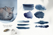 Winter forest watercolor clipart, an Animal Illustration by Color Hugs Art (Thumbnail 6 of 10)