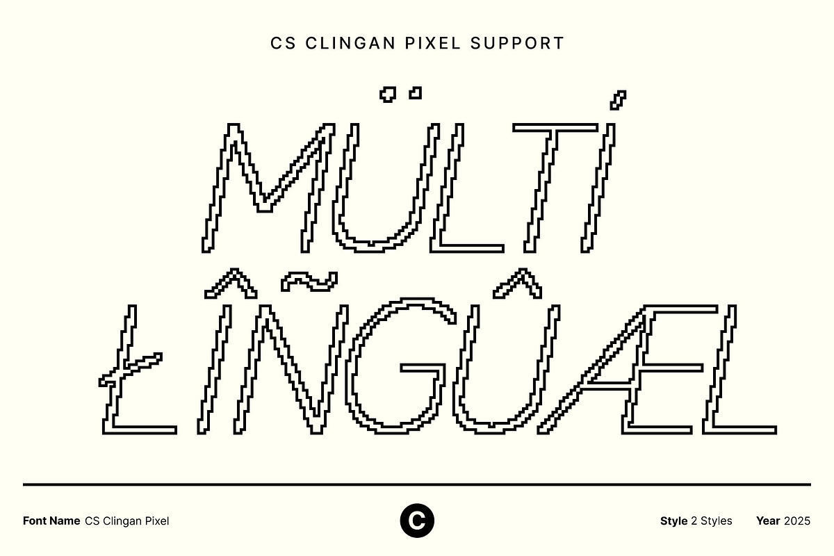 CS Clingan Pixel, a Sans Serif Font by Craft Supply Co. (Photo 7 of 8)