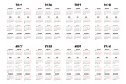 Calendar 2025, 2026 and 2032, a Graphic by Volyk (Thumbnail 2 of 7)