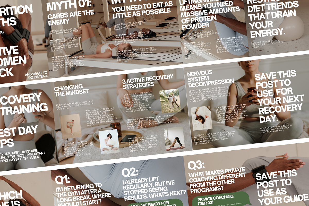 Women's Fitness Coaching Carousel, a Social Media Template by thecyella.co (Photo 3 of 6)