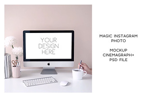 Animated Instagram photo. Mockup #21