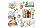 Prompt Spring Reading Clipart, a Decorative Illustration by Creative design (Thumbnail 4 of 7)