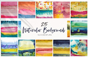 25  Abstract Watercolor Backgrounds, a Texture Graphic by Sweet Fig (Thumbnail 1 of 10)