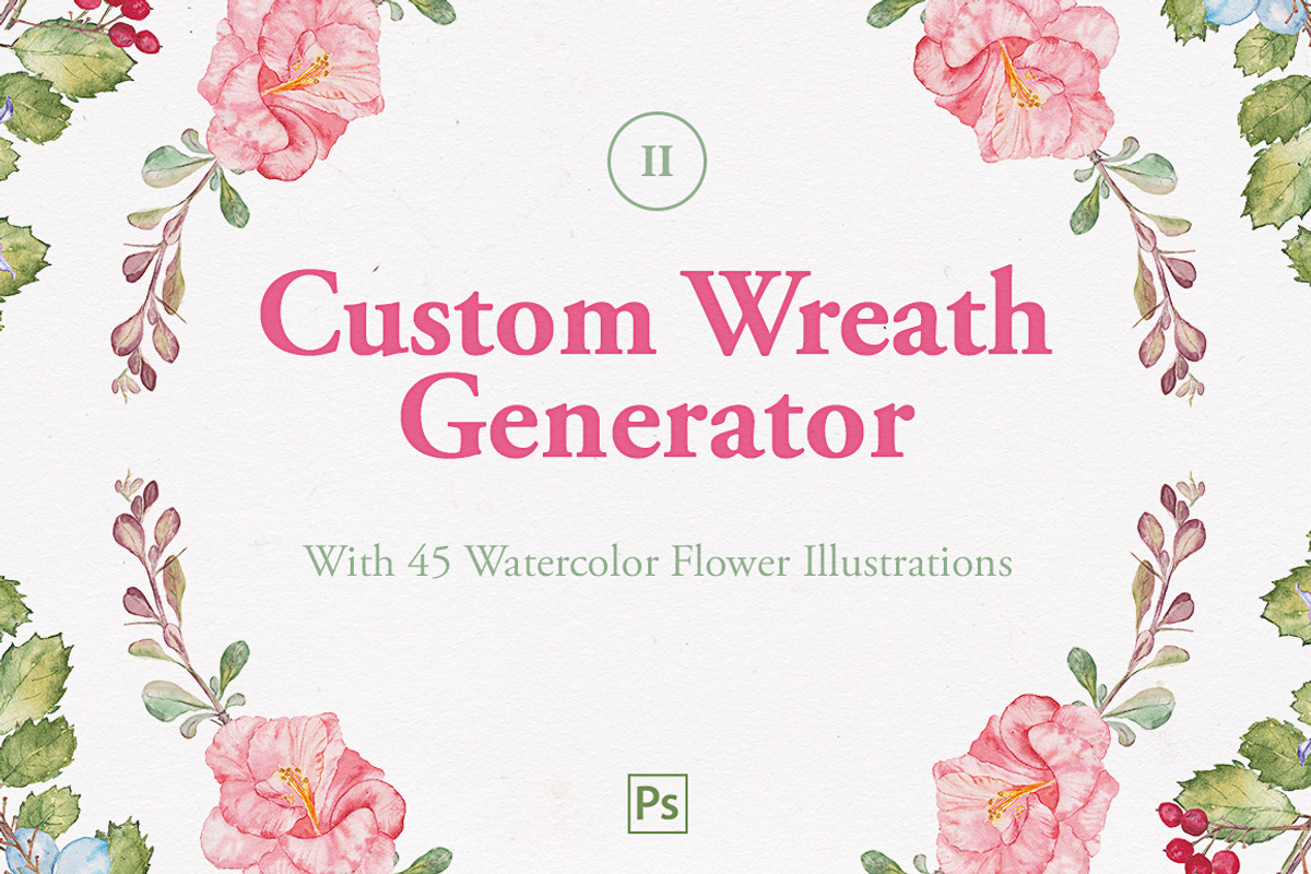 Custom Wreath Generator 2 + Flowers, an Illustration by emine (Photo 1 of 5)