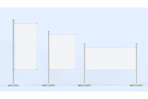 3D White Vinyl Banners, Textile