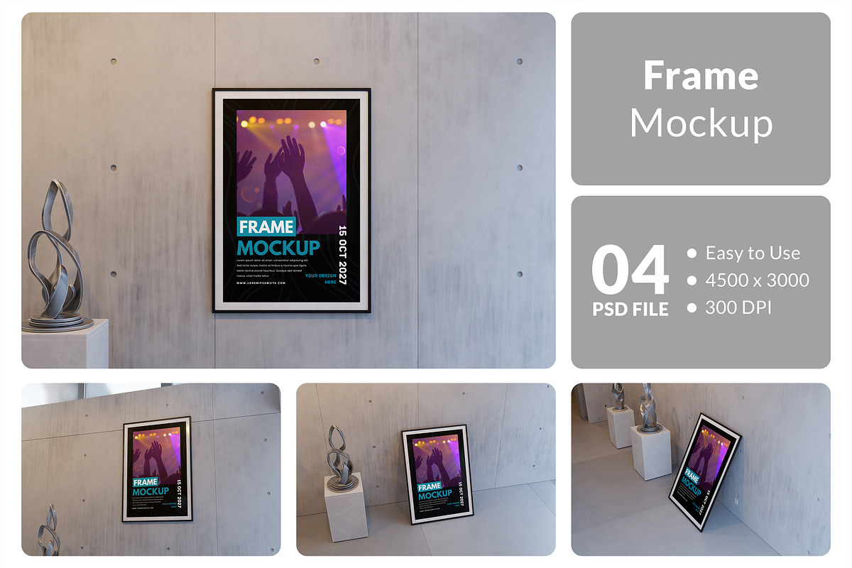Photo Frame Mockup, an Advertising Mockup by Hazzpro_Std (Photo 1 of 5)
