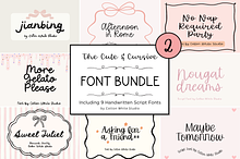 The Cut and Cursive Font Bundle 2