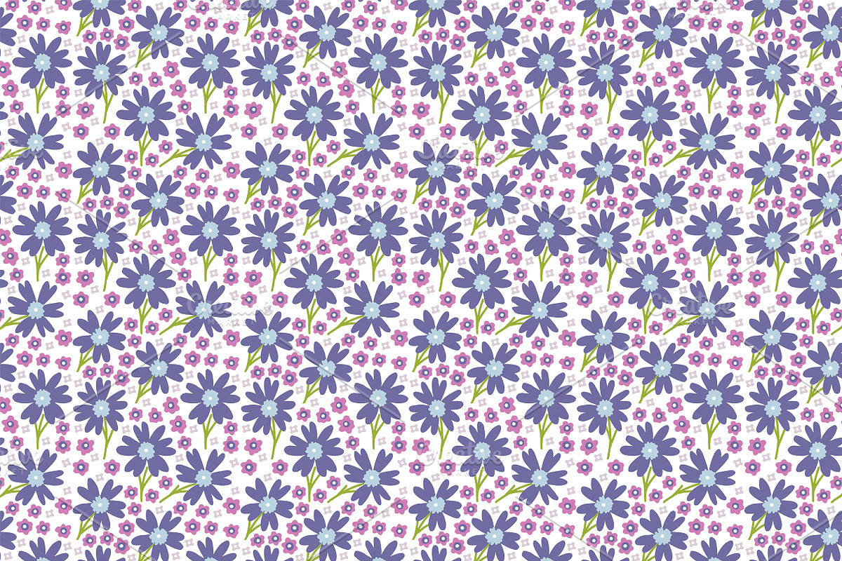 Simple floral patterns – part I, a Pattern Graphic by Lyolya Profitrolya (Photo 3 of 5)