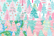 Preppy Pastel Christmas Tree Pattern, a Pattern Graphic by Paper & Pattern Studio (Thumbnail 6 of 8)