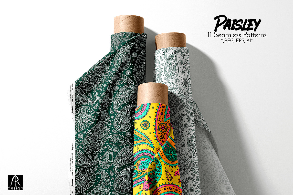 Vibrant Paisley Dreams Patterns, a Pattern Graphic by Rose Design (Photo 5 of 9)