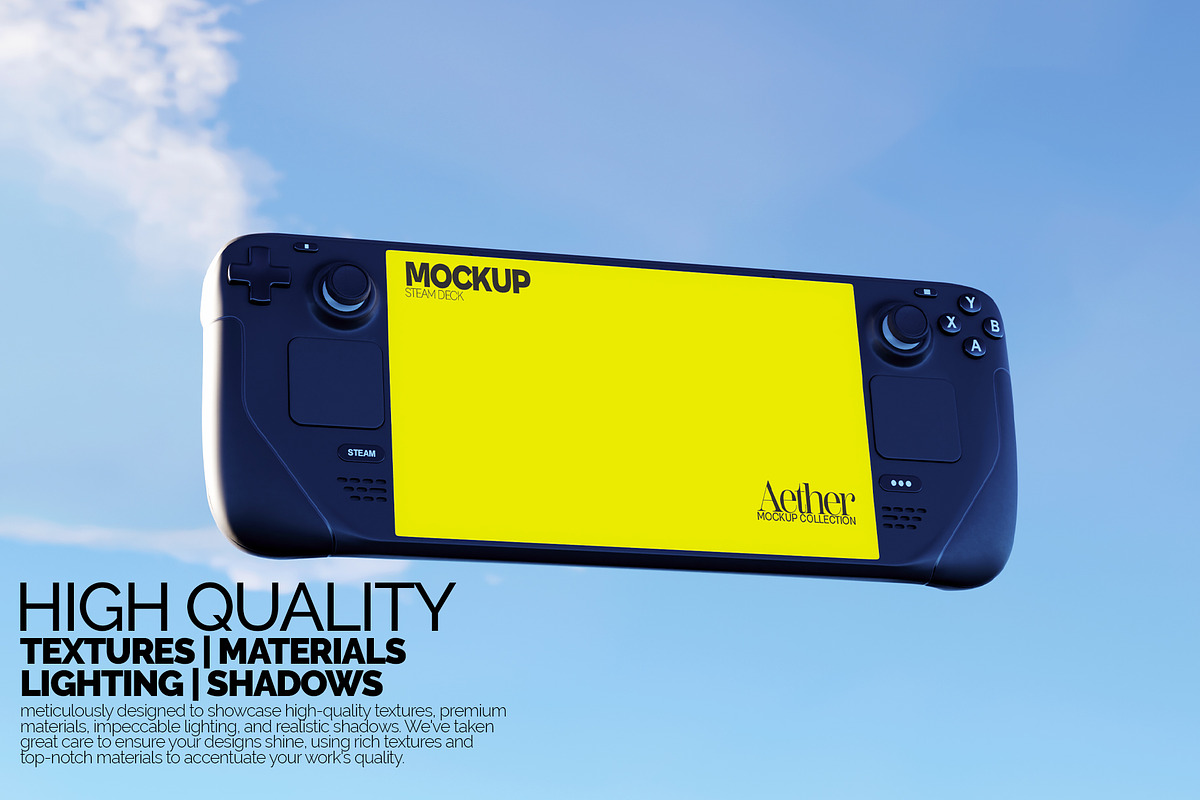 Steam Deck Screen Mockup Bundle, a Device Mockup by Banana Mockups (Photo 4 of 6)